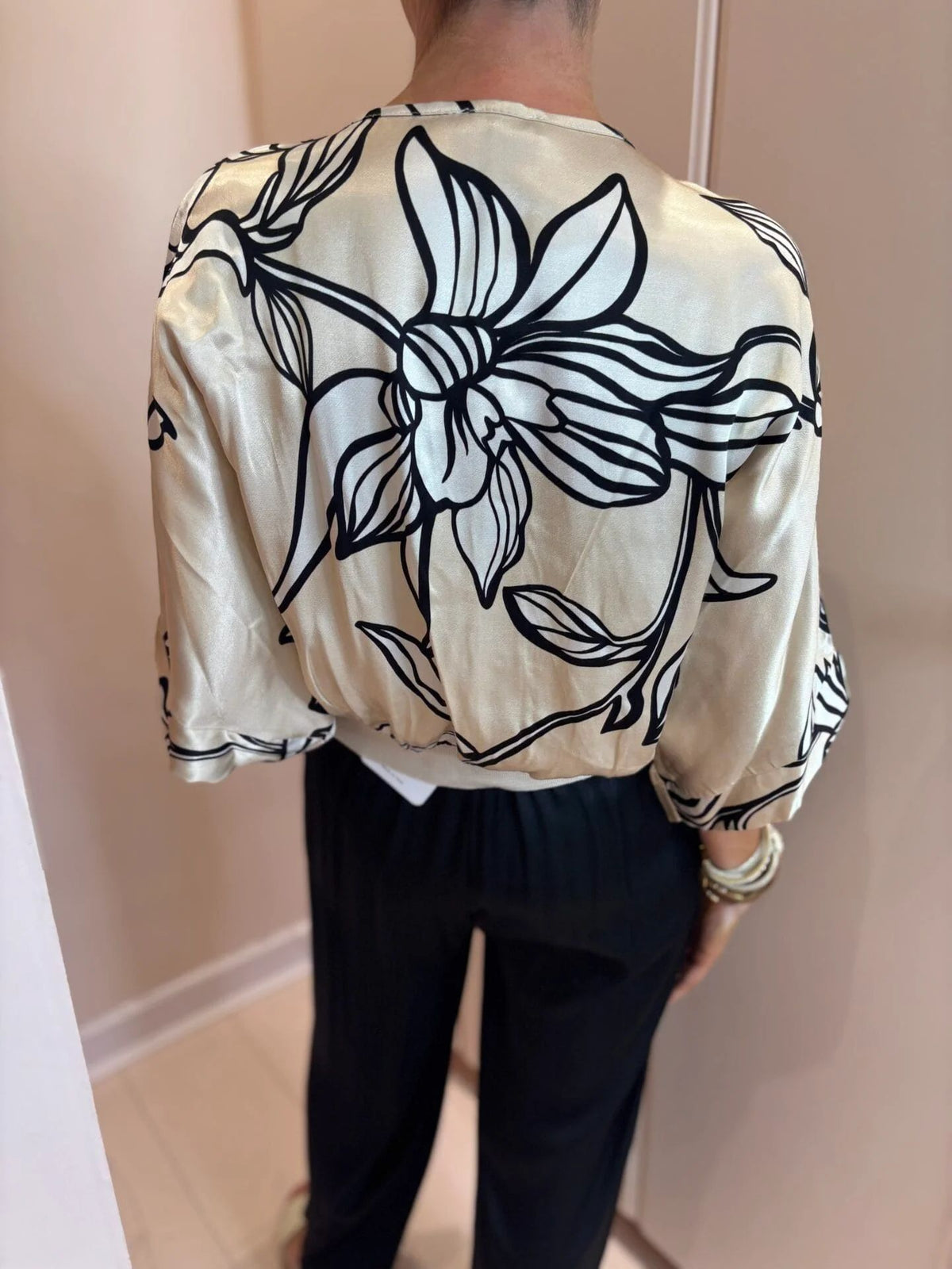 Rebecca Printed Button Top-19