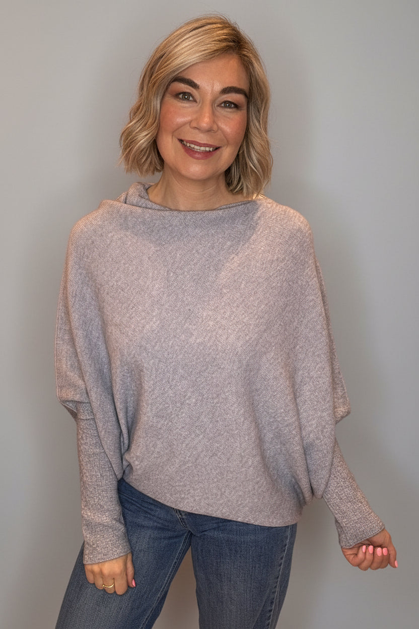 Asymmetrical Poncho Knit-8