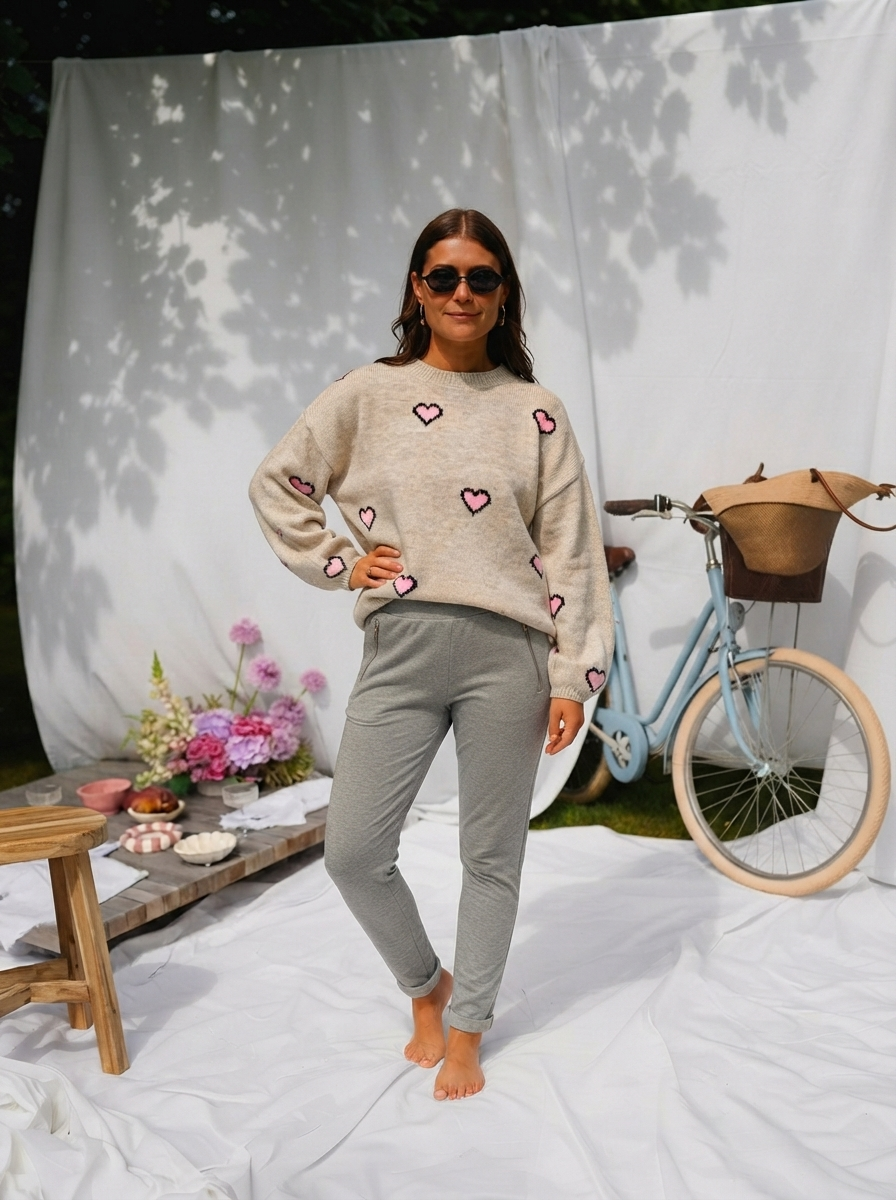 Tori Heart Knit