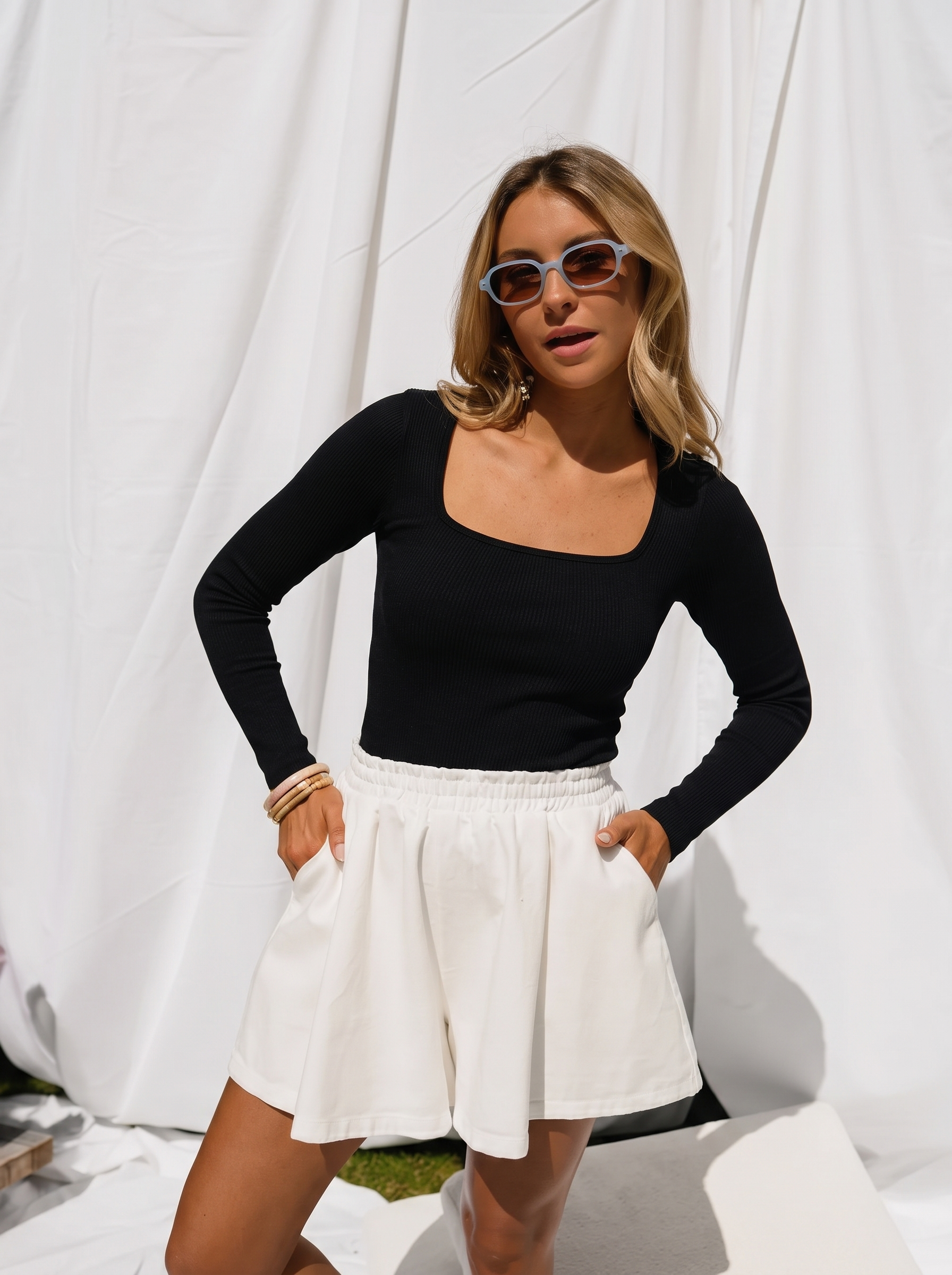 Square Neck Basic Top
