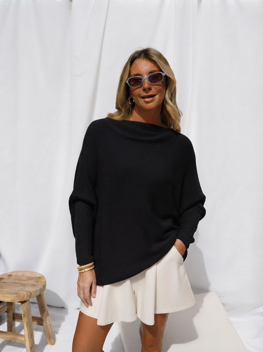 Asymmetrical Poncho Knit-8