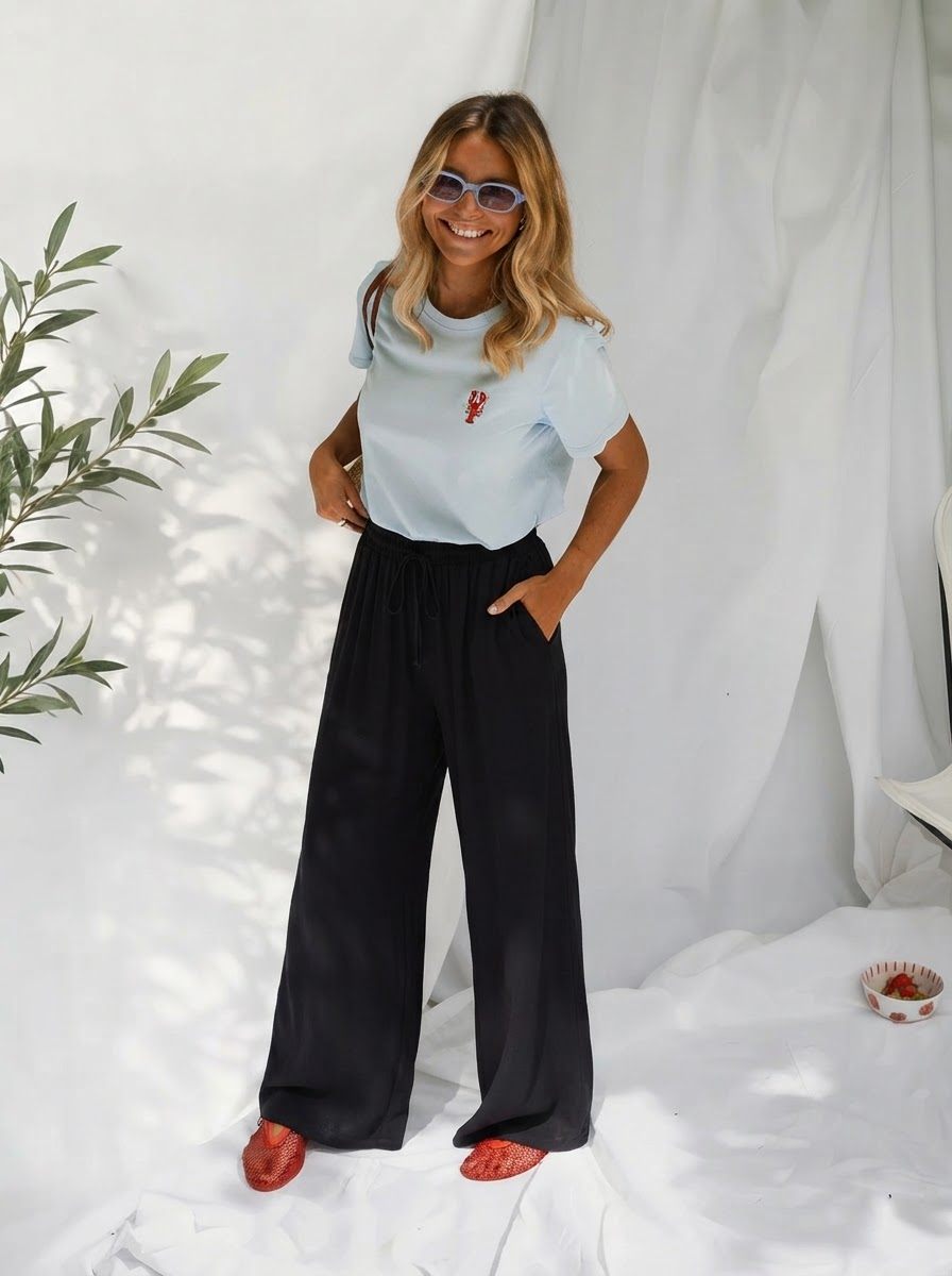 Super Soft Wide Leg Trousers-3