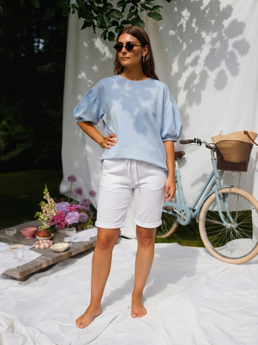 Soft Touch Puff Hem Top-3