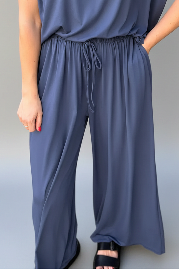 Super Soft Wide Leg Trousers-4