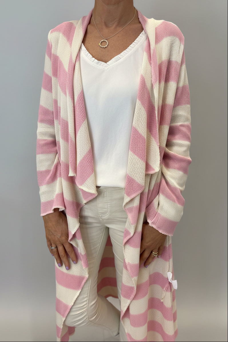 Candice Stripe Longline Cardi-5