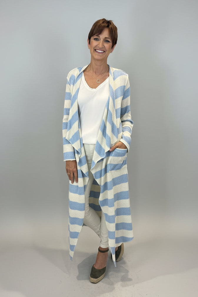 Candice Stripe Longline Cardi-2