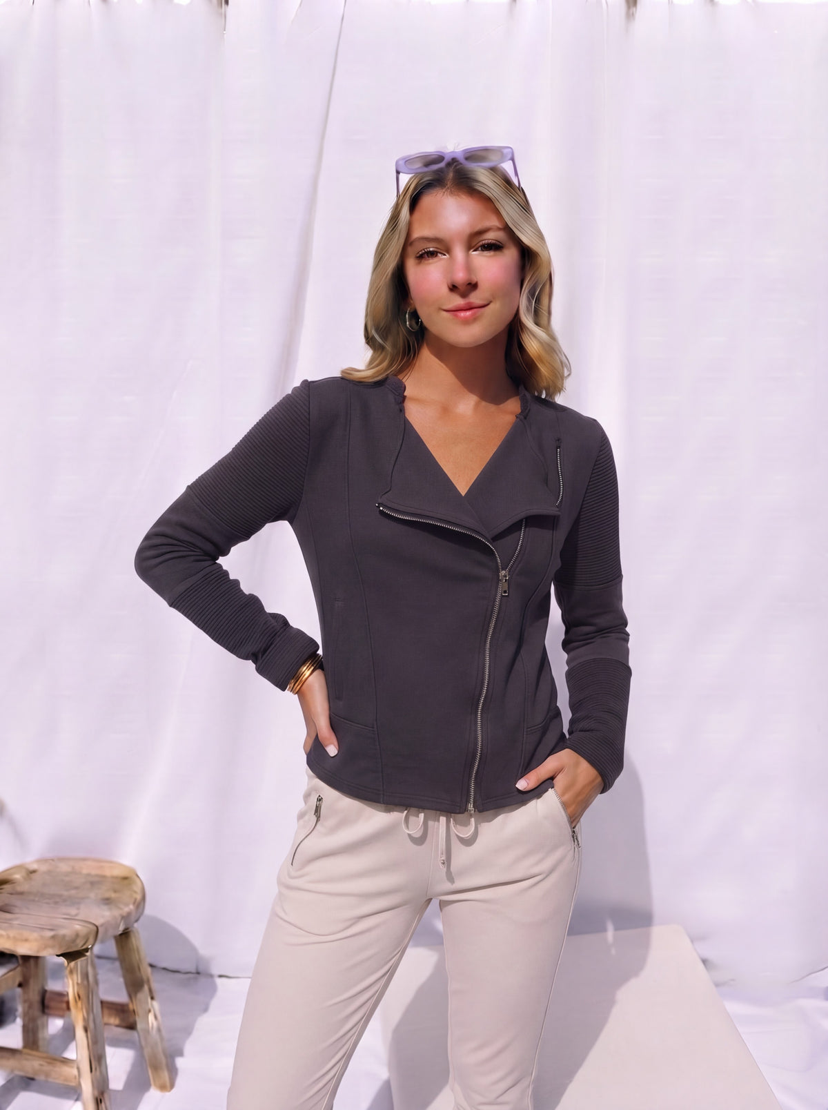 DECK Cotton Biker Jacket-10