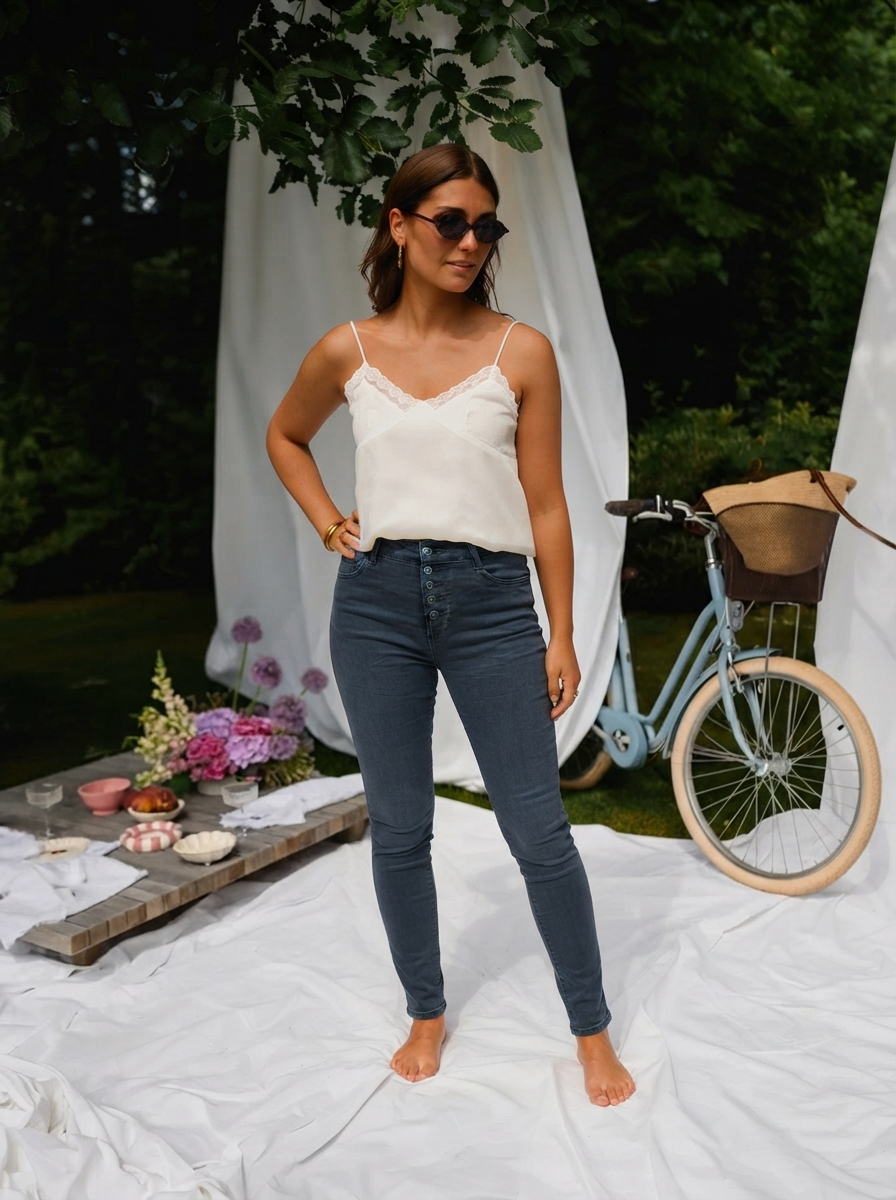 Melly Super Soft Jeans – Button-3