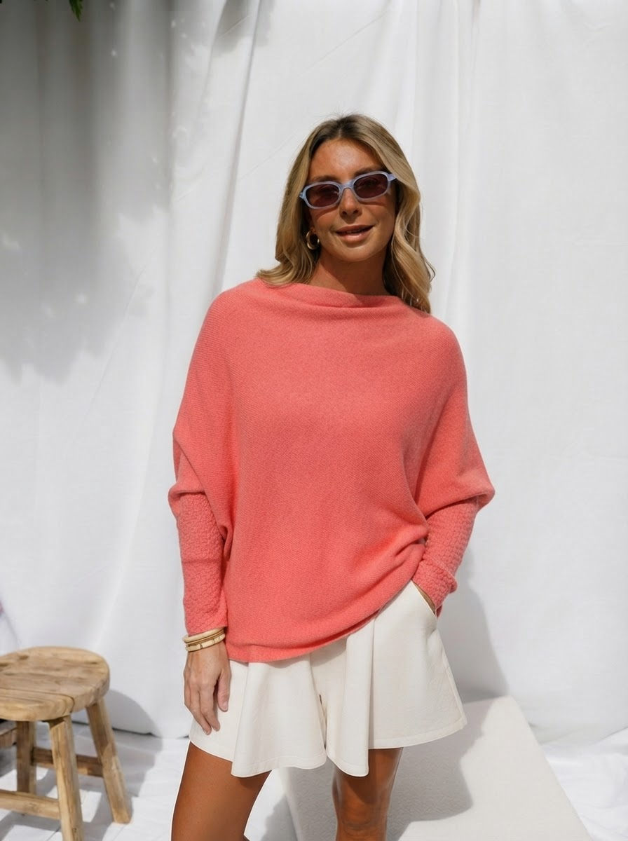 Asymmetrical Poncho Knit-10