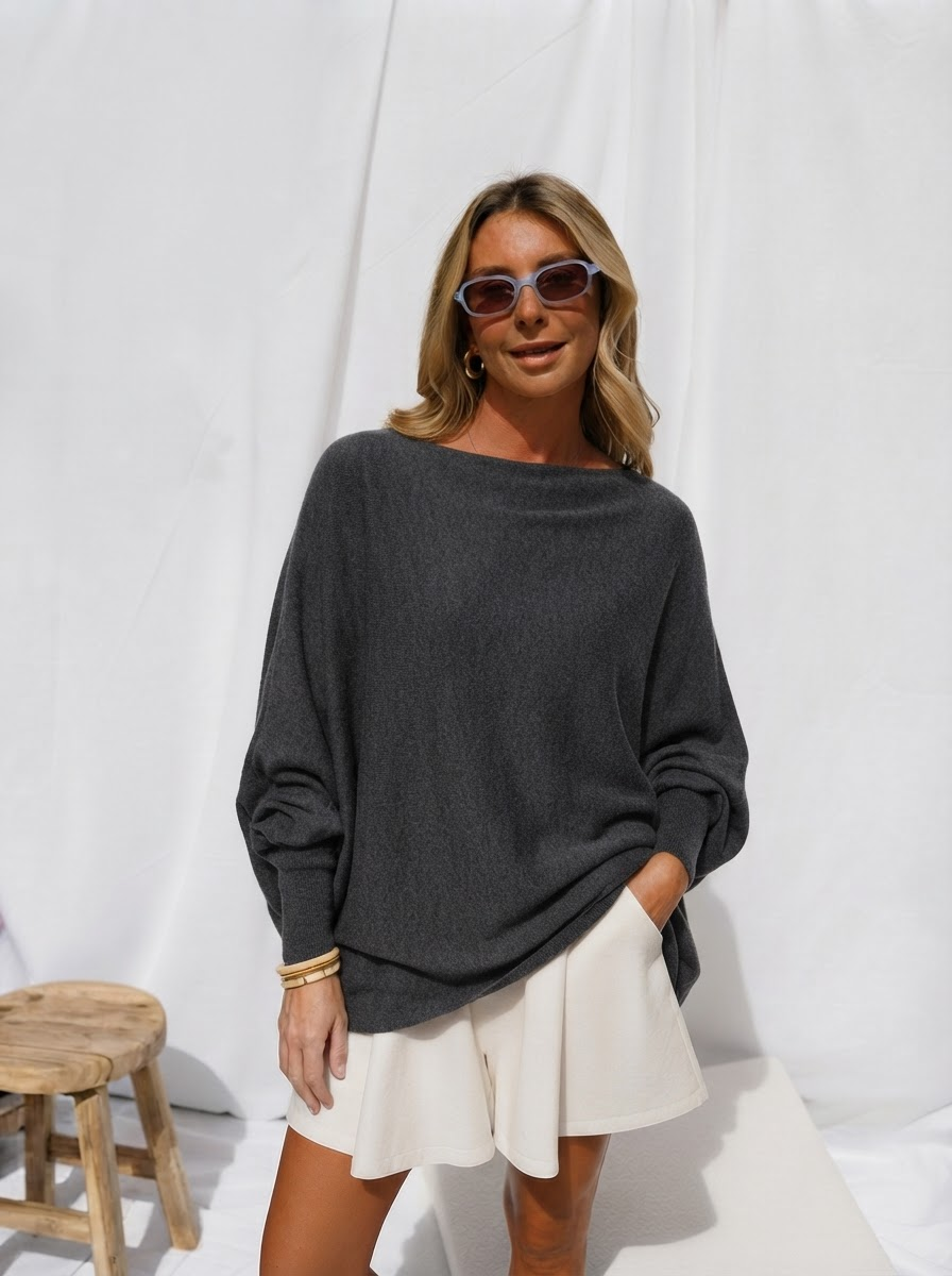 Asymmetrical Poncho Knit
