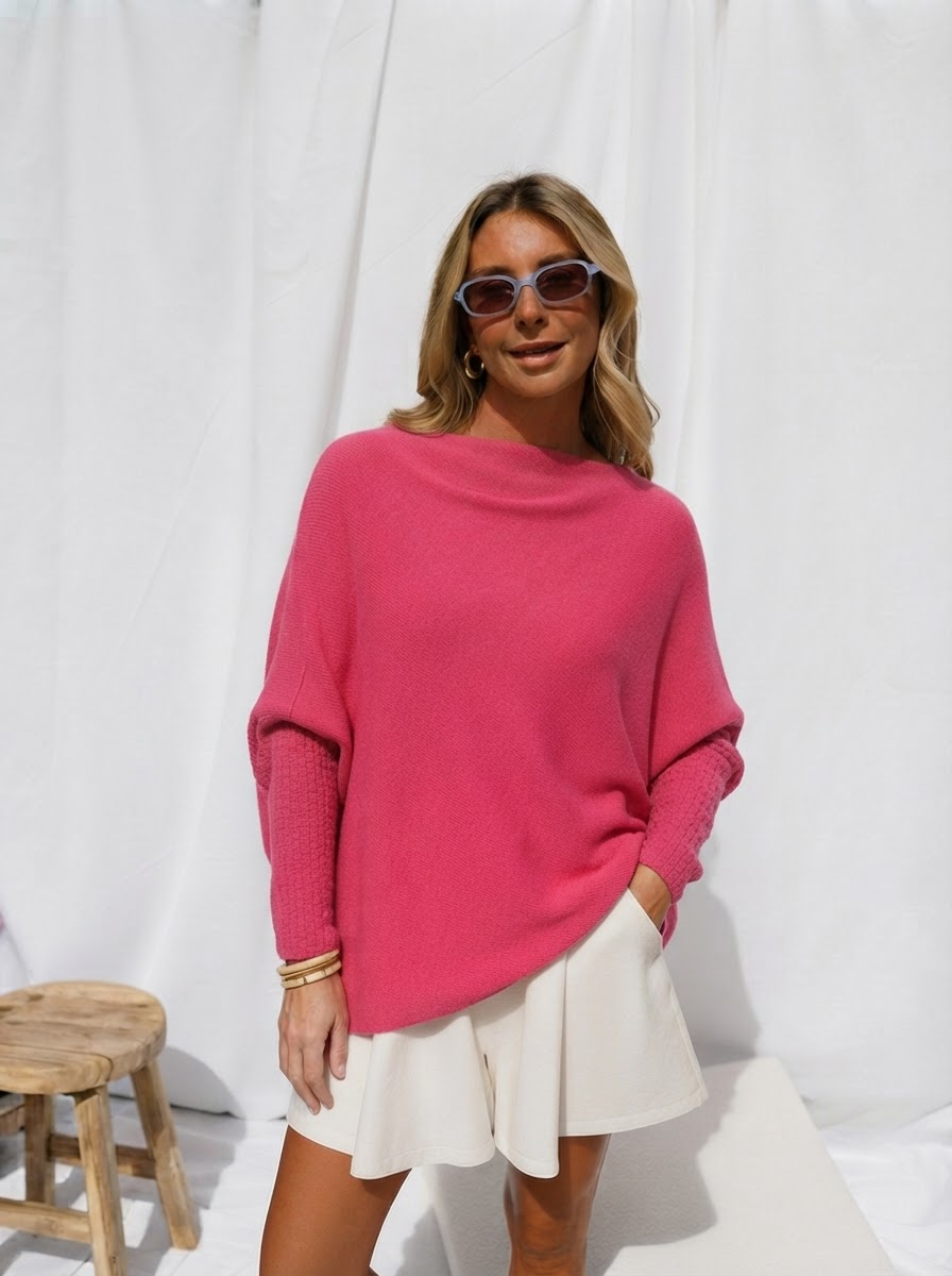 Asymmetrical Poncho Knit-11