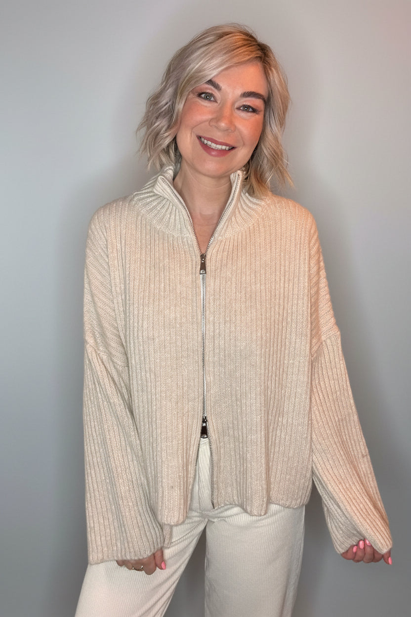 Hallie Ribbed Zip Knit-5