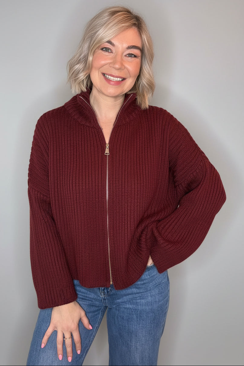 Hallie Ribbed Zip Knit-10