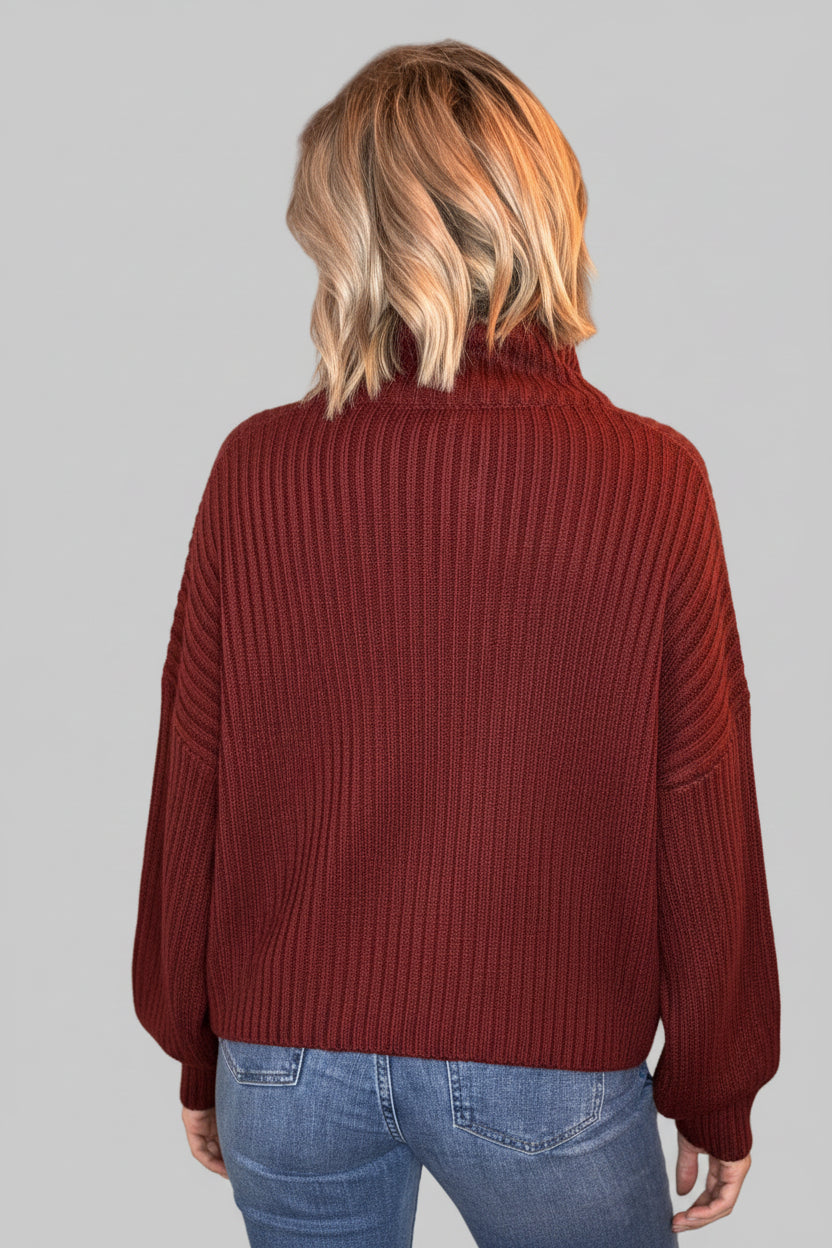 Hallie Ribbed Zip Knit-11