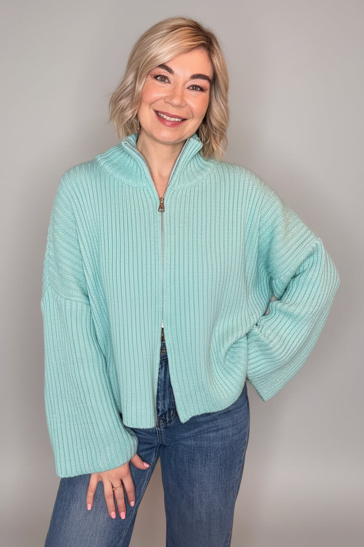 Hallie Ribbed Zip Knit-1