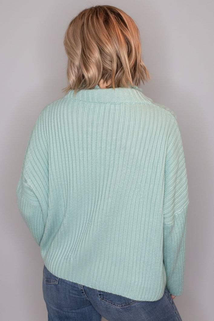 Hallie Ribbed Zip Knit-2