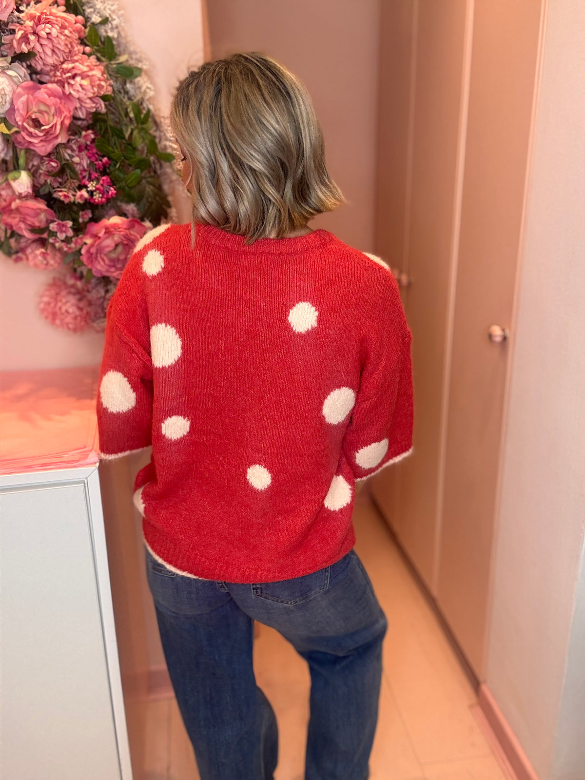Polka Dot Short Sleeve Knit-19