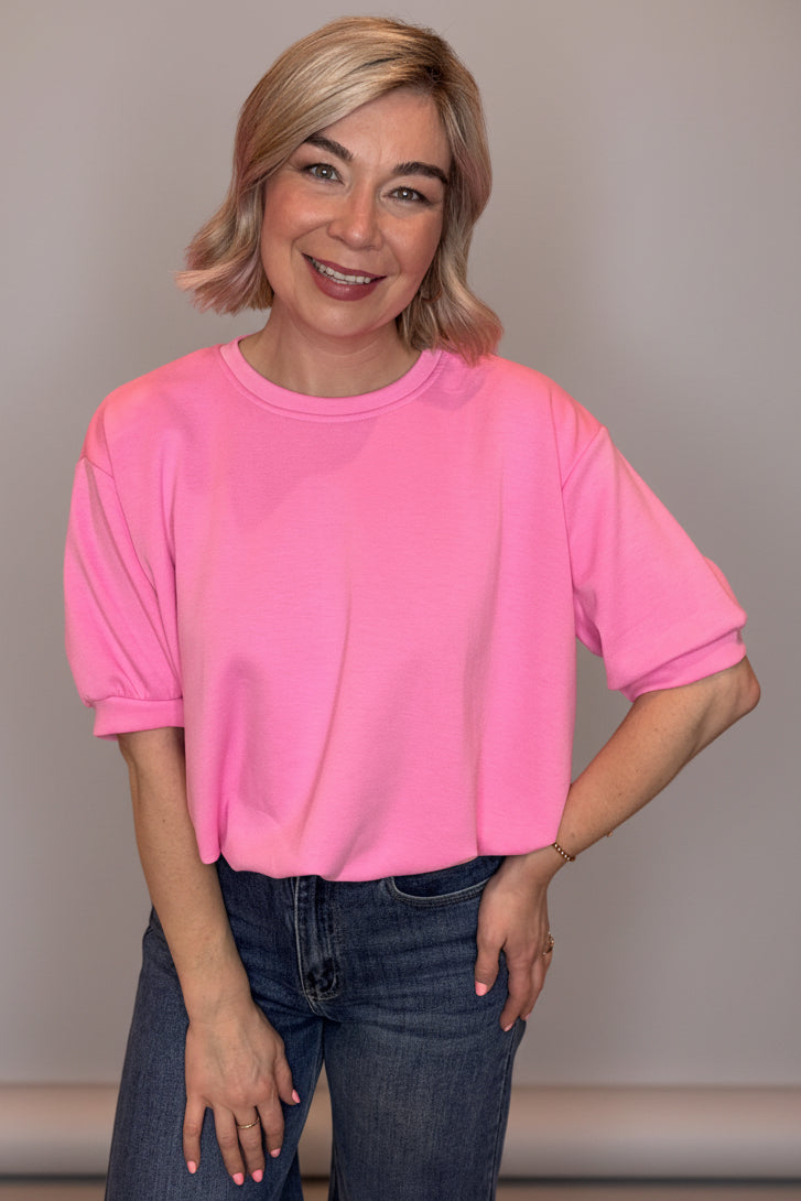 Soft Touch Puff Hem Top