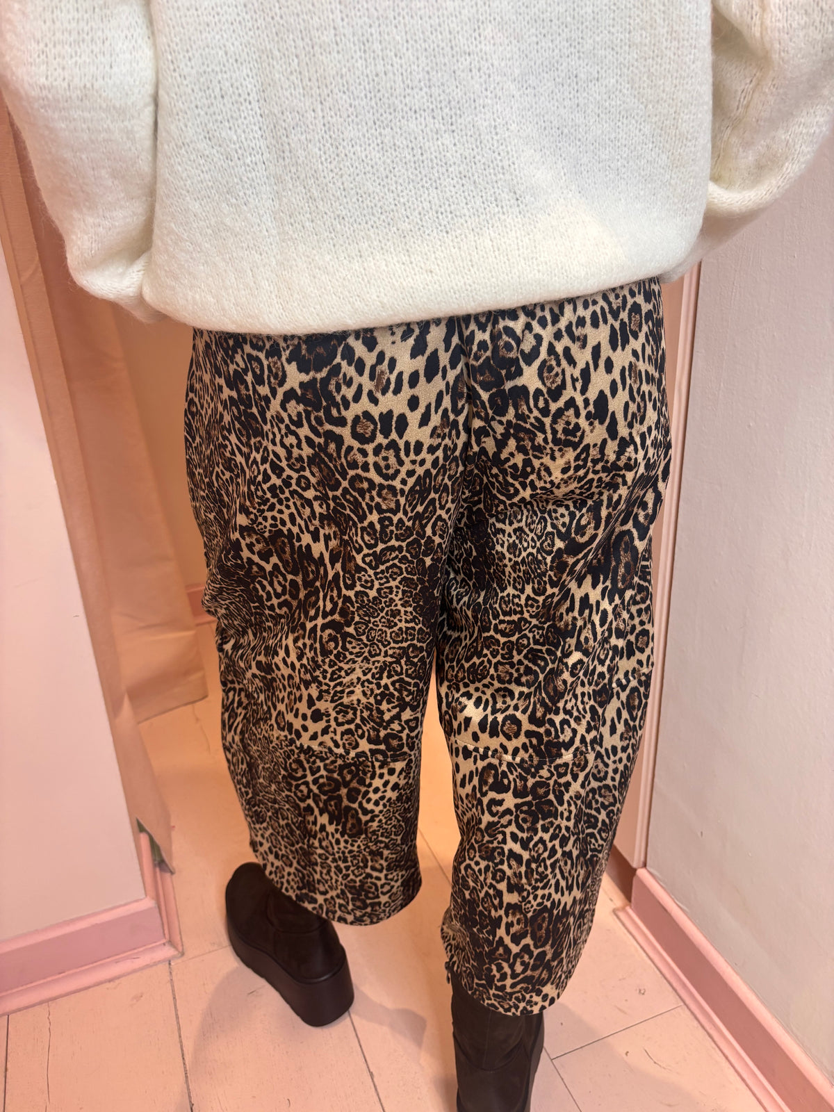 Animal Print Barrel Trousers-15