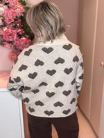 Heart Zip Knit Cardigan