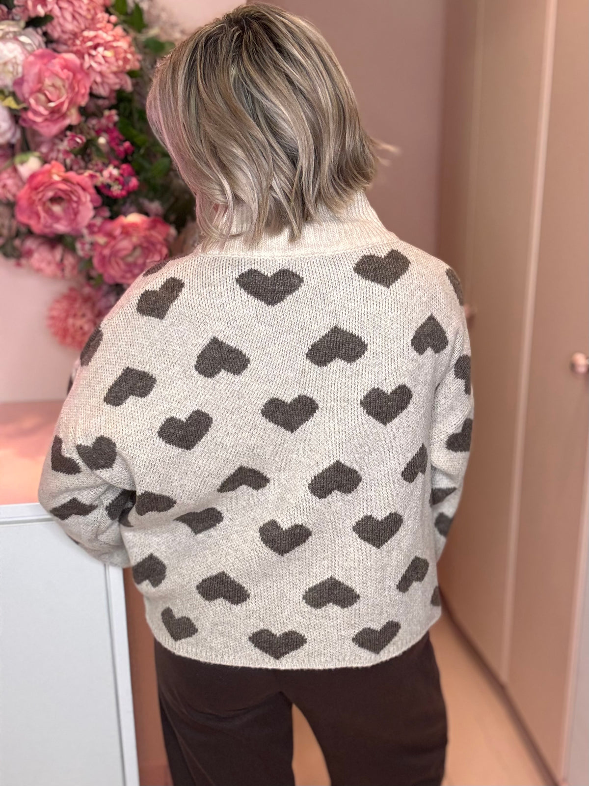 Heart Zip Knit Cardigan-4