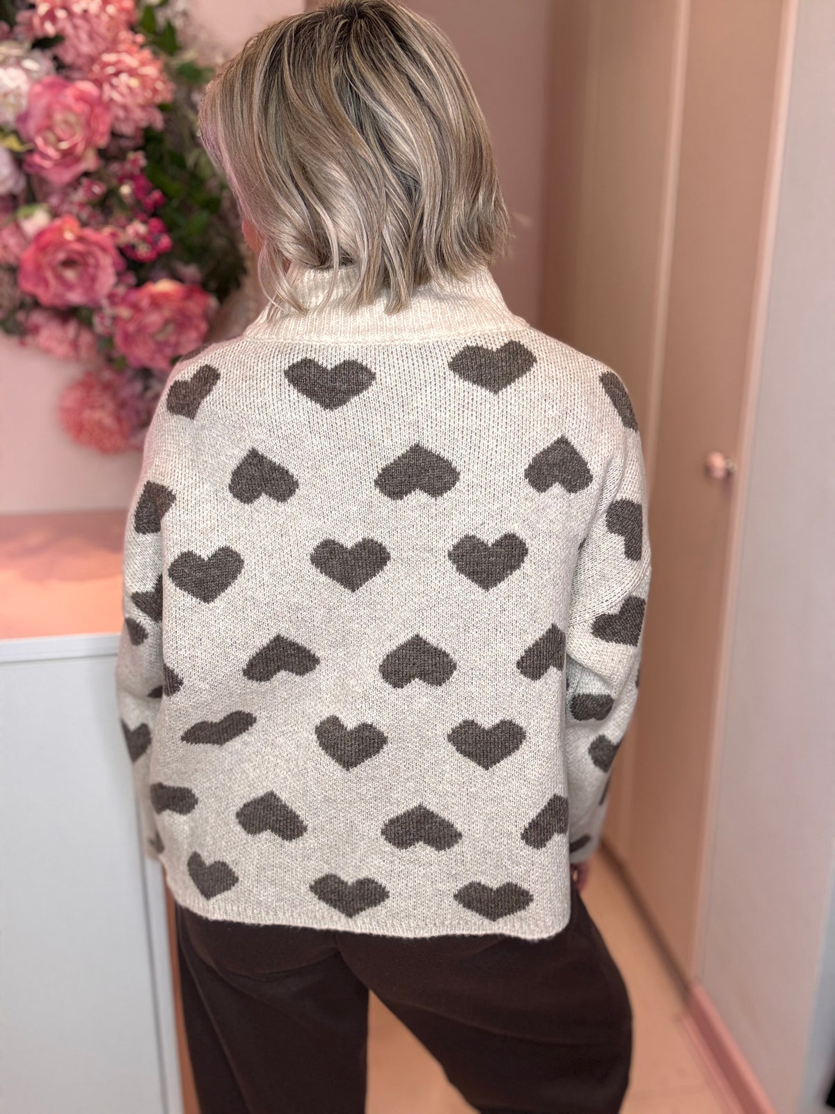 Heart Zip Knit Cardigan-5