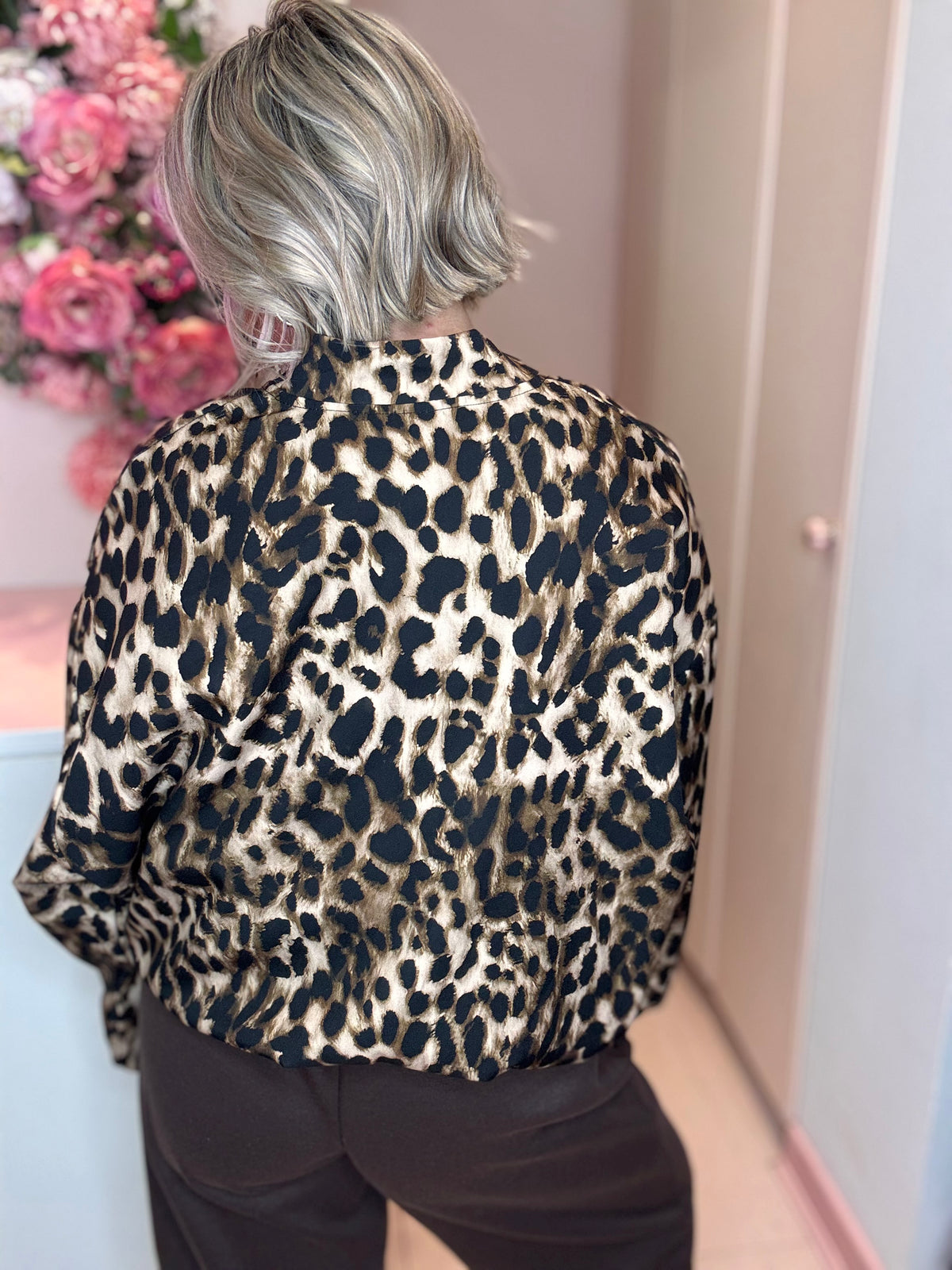 Leopard Print Bomber Jacket-4