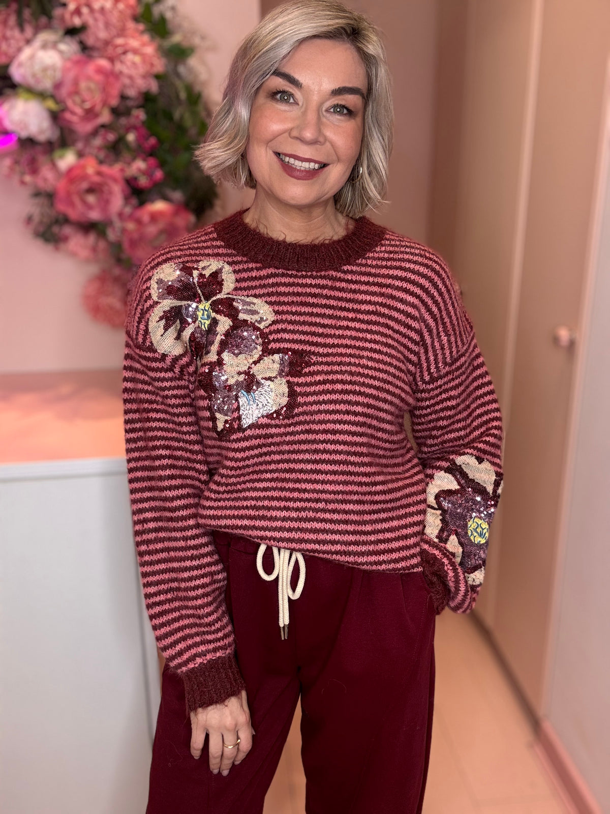 Marnie Sequin Floral Knit-1