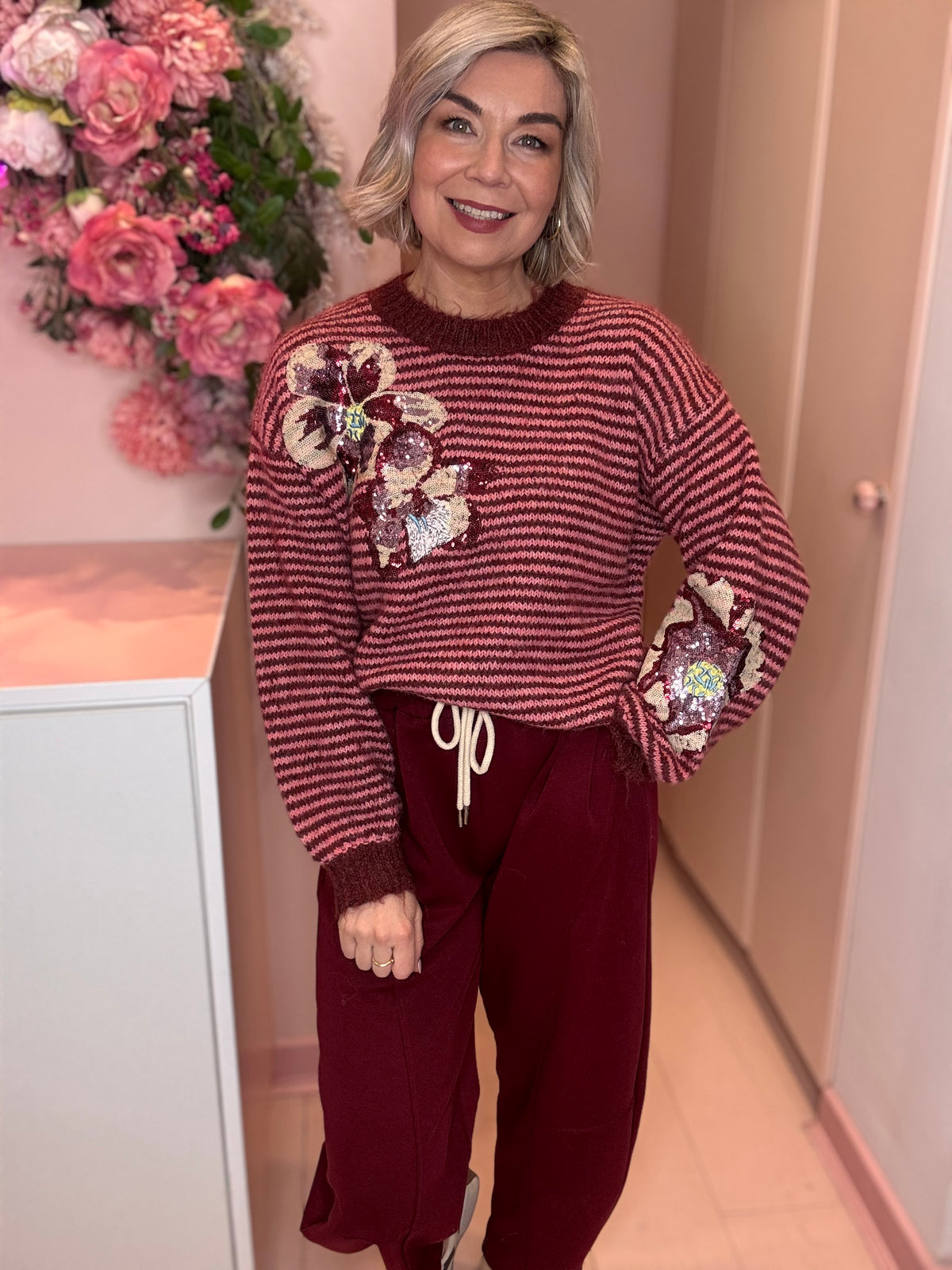 Marnie Sequin Floral Knit-3