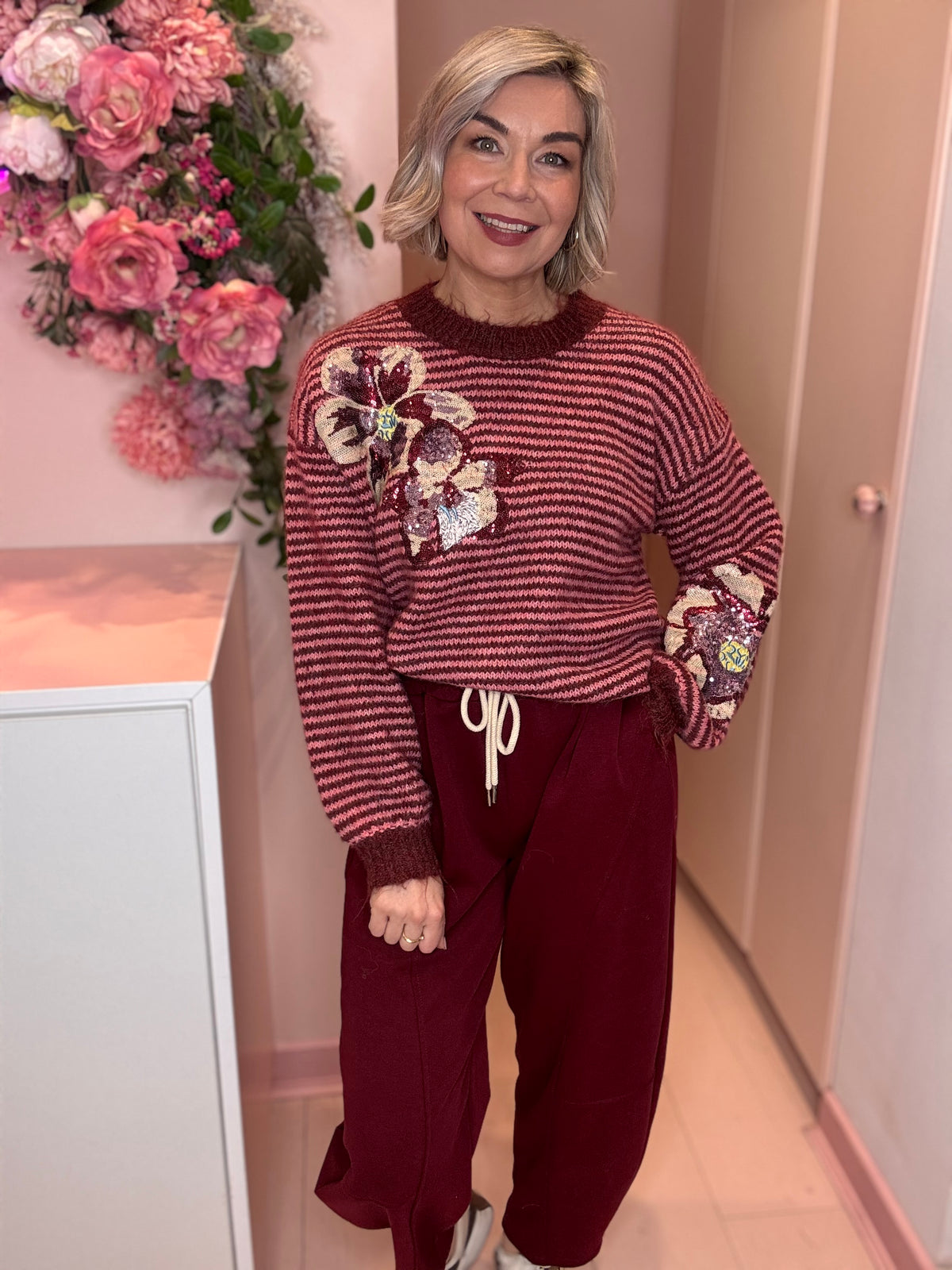 Marnie Sequin Floral Knit-4