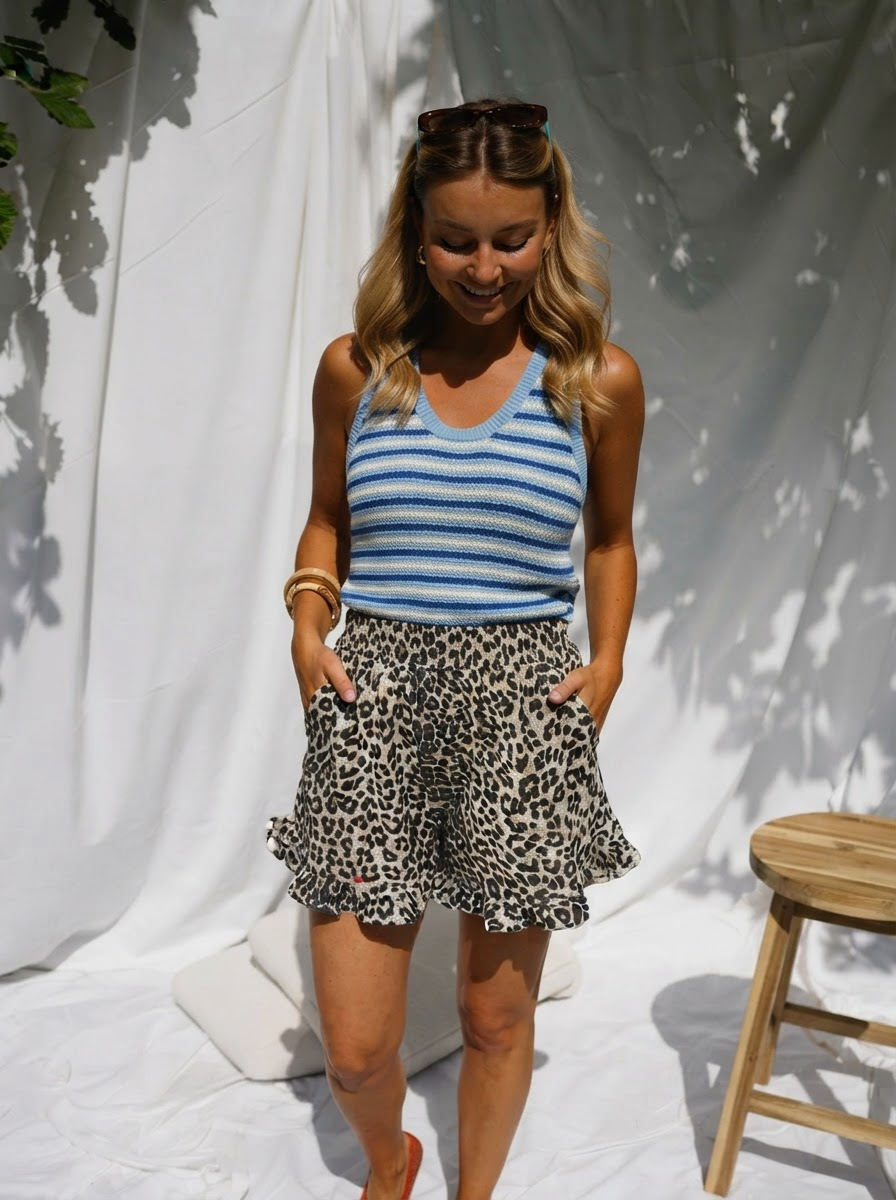 Leopard Frill Shorts