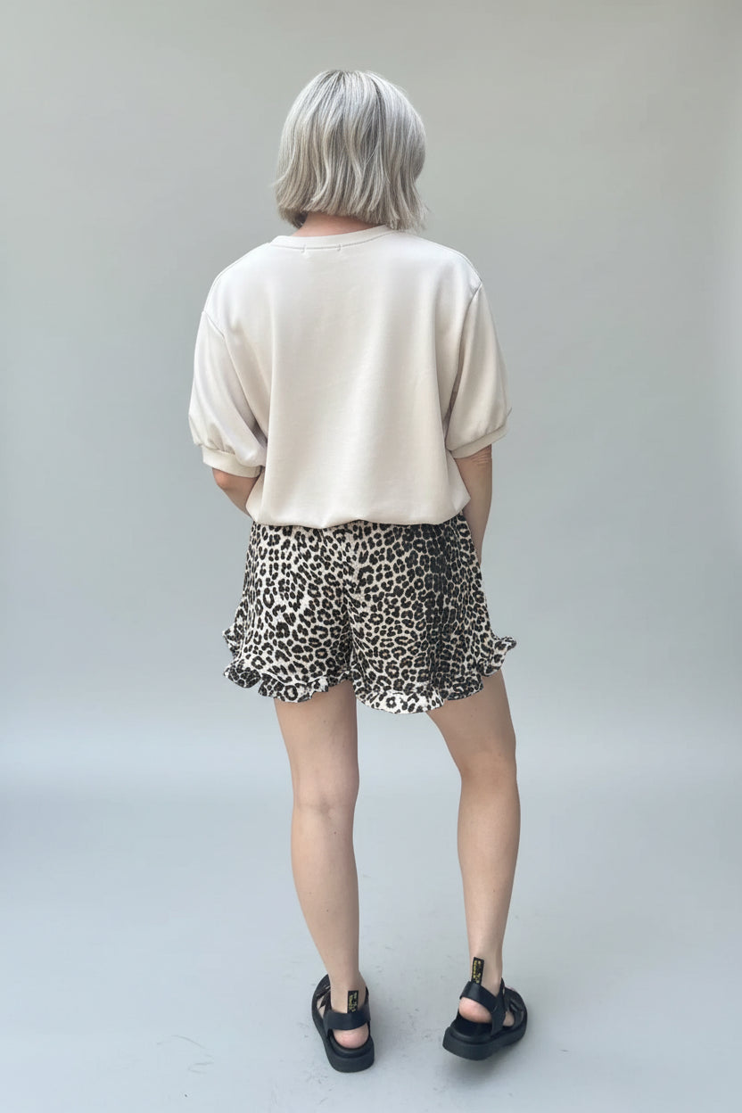 Leopard Frill Shorts-4