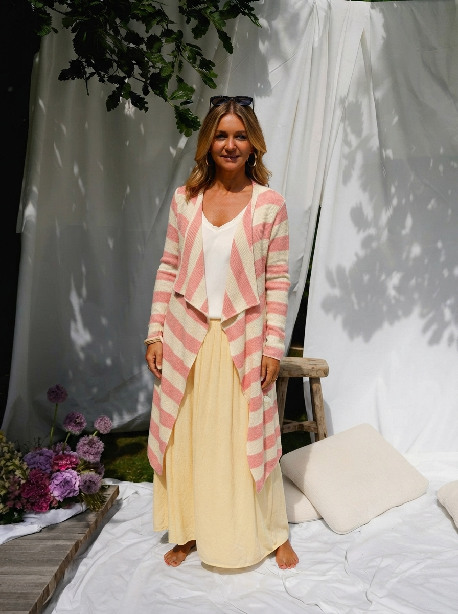 Candice Stripe Longline Cardi