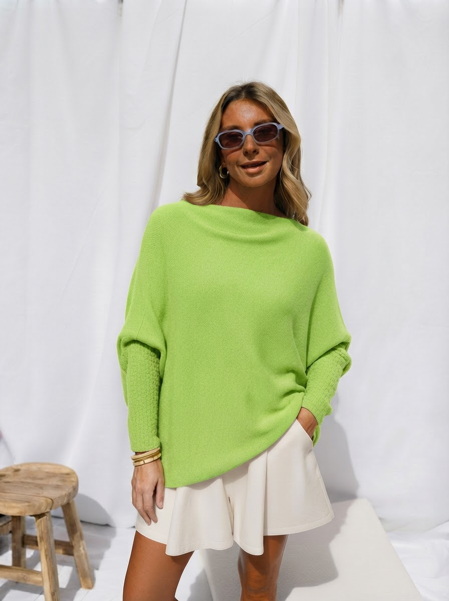 Asymmetrical Poncho Knit-2