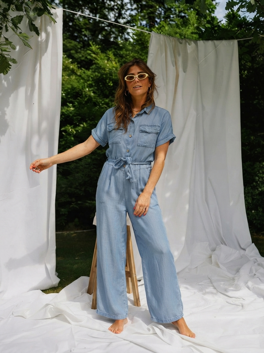 Lyocell Utility Jumpsuit