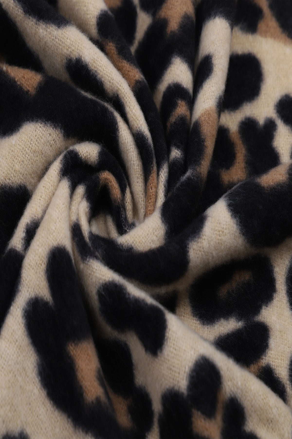 Leopard Print Wool Blend Scarf-11