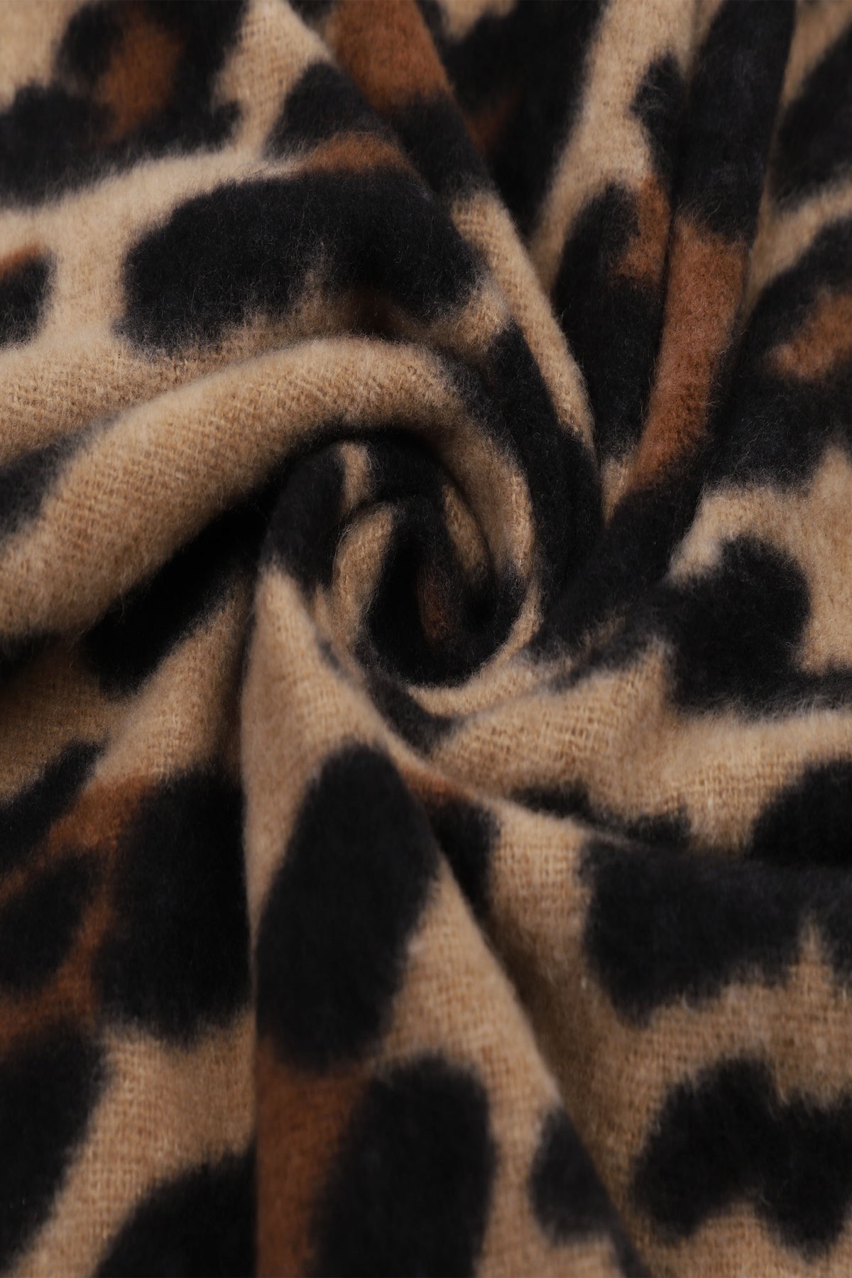 Leopard Print Wool Blend Scarf-9
