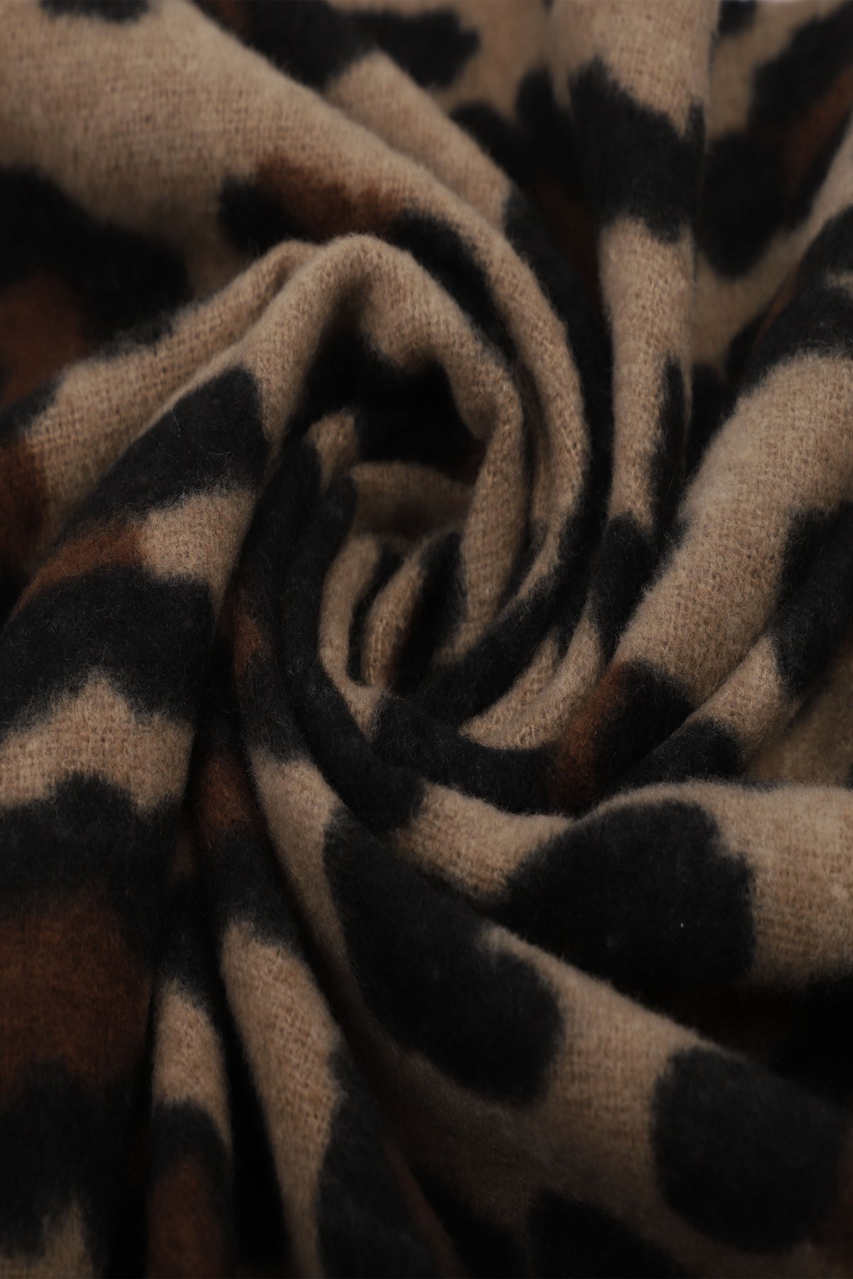 Leopard Print Wool Blend Scarf-14