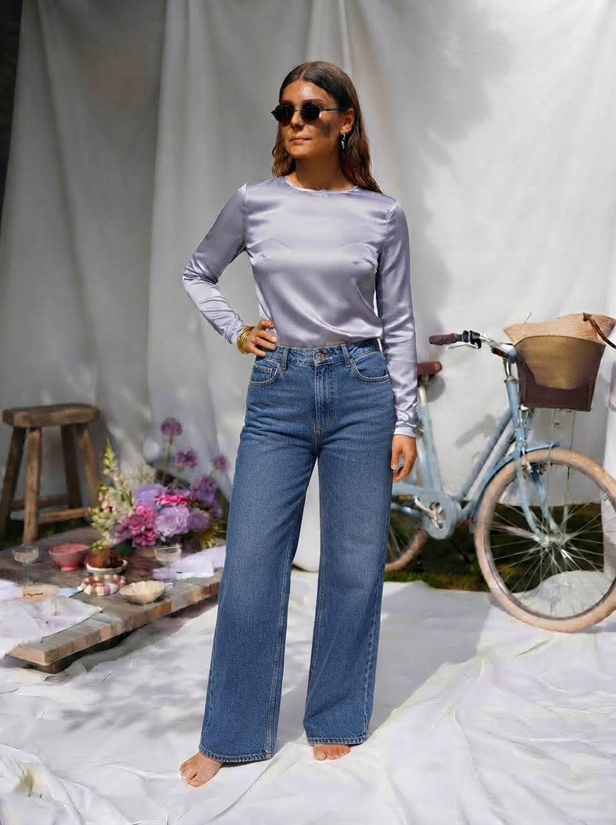 Melly Wide Leg Denim Jeans