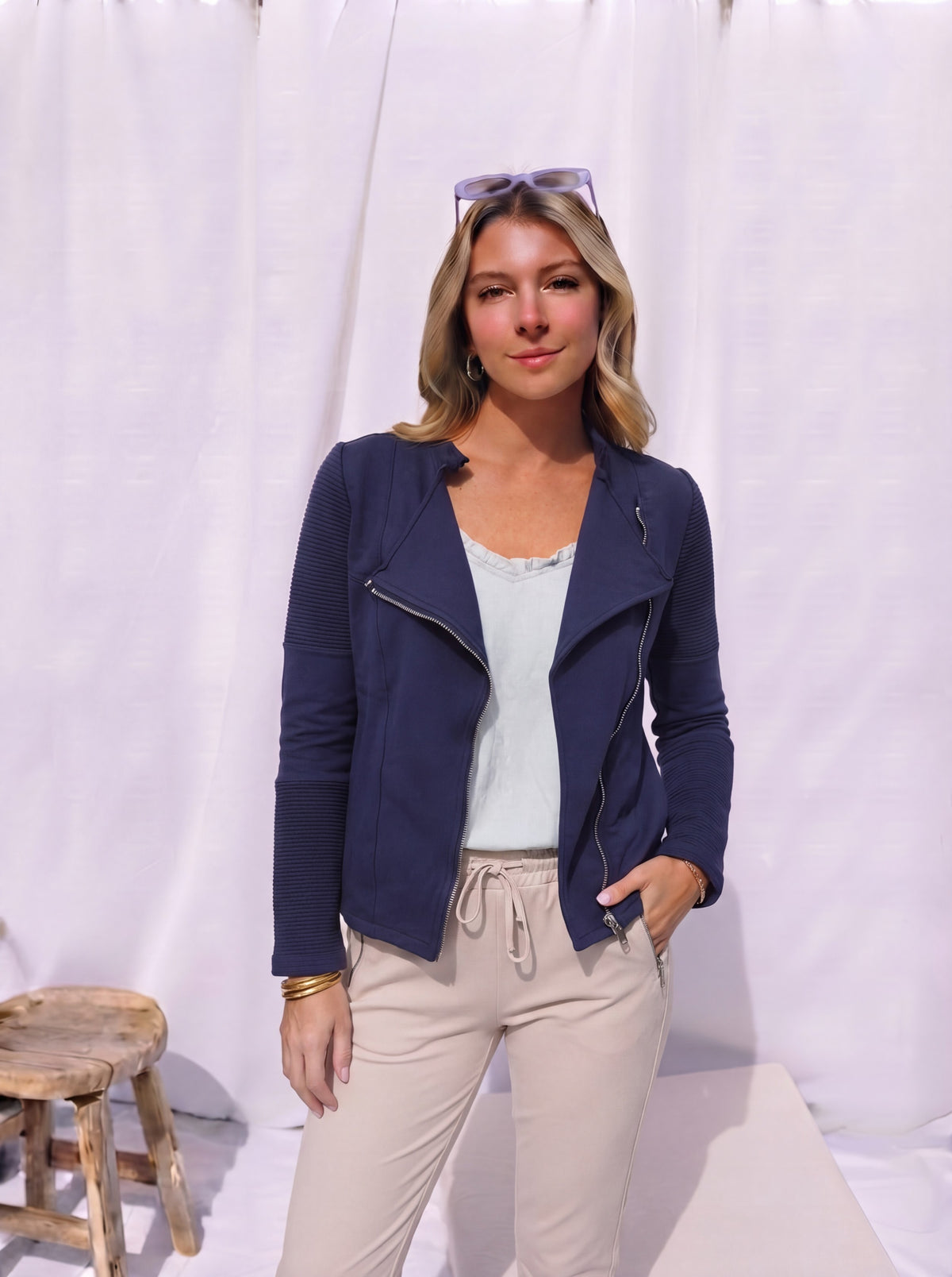 DECK Cotton Biker Jacket-11