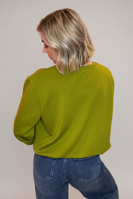 Soft Touch Puff Hem Long Sleeve Top-5