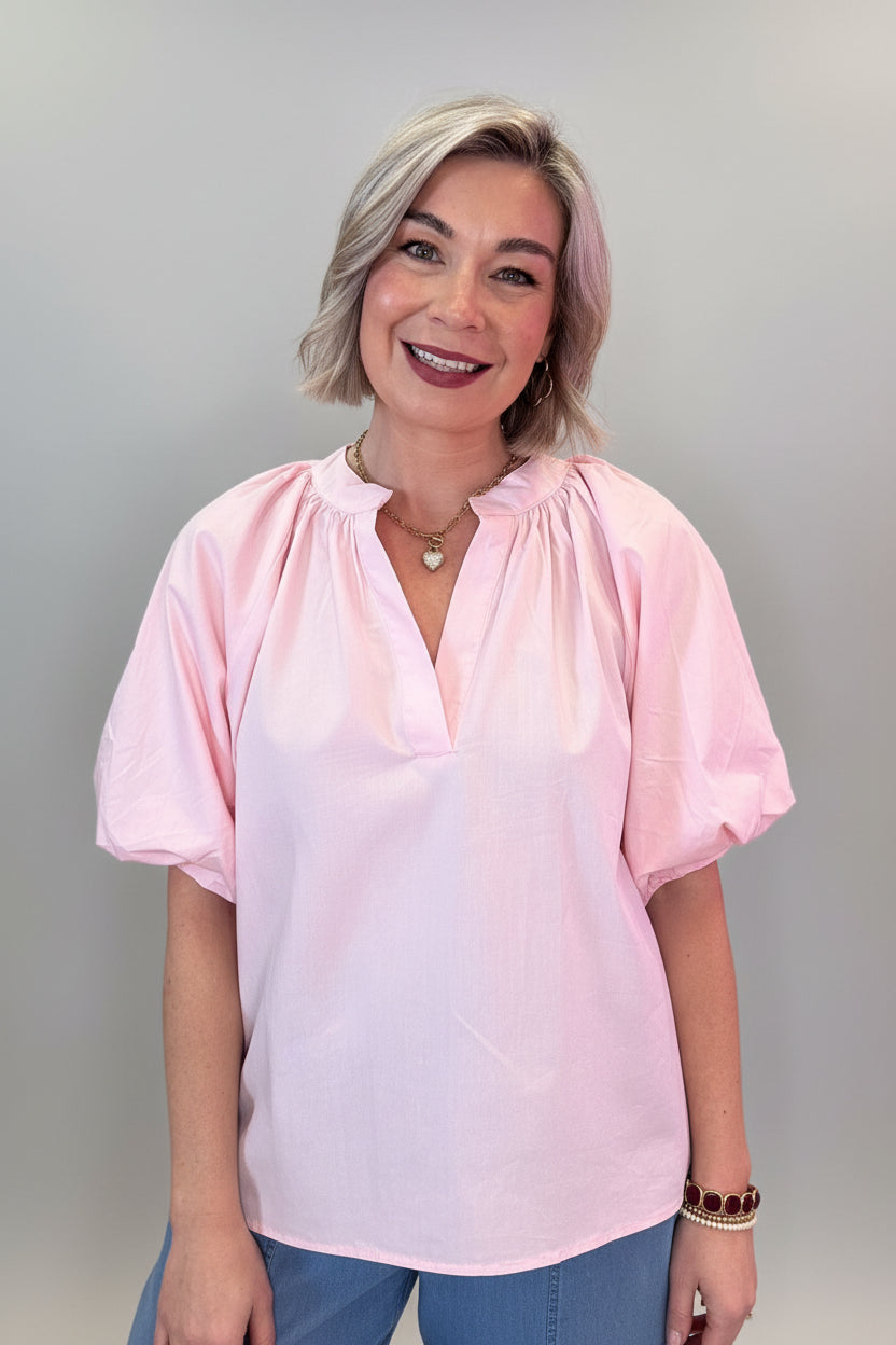 Cotton Puff Sleeve Blouse-6