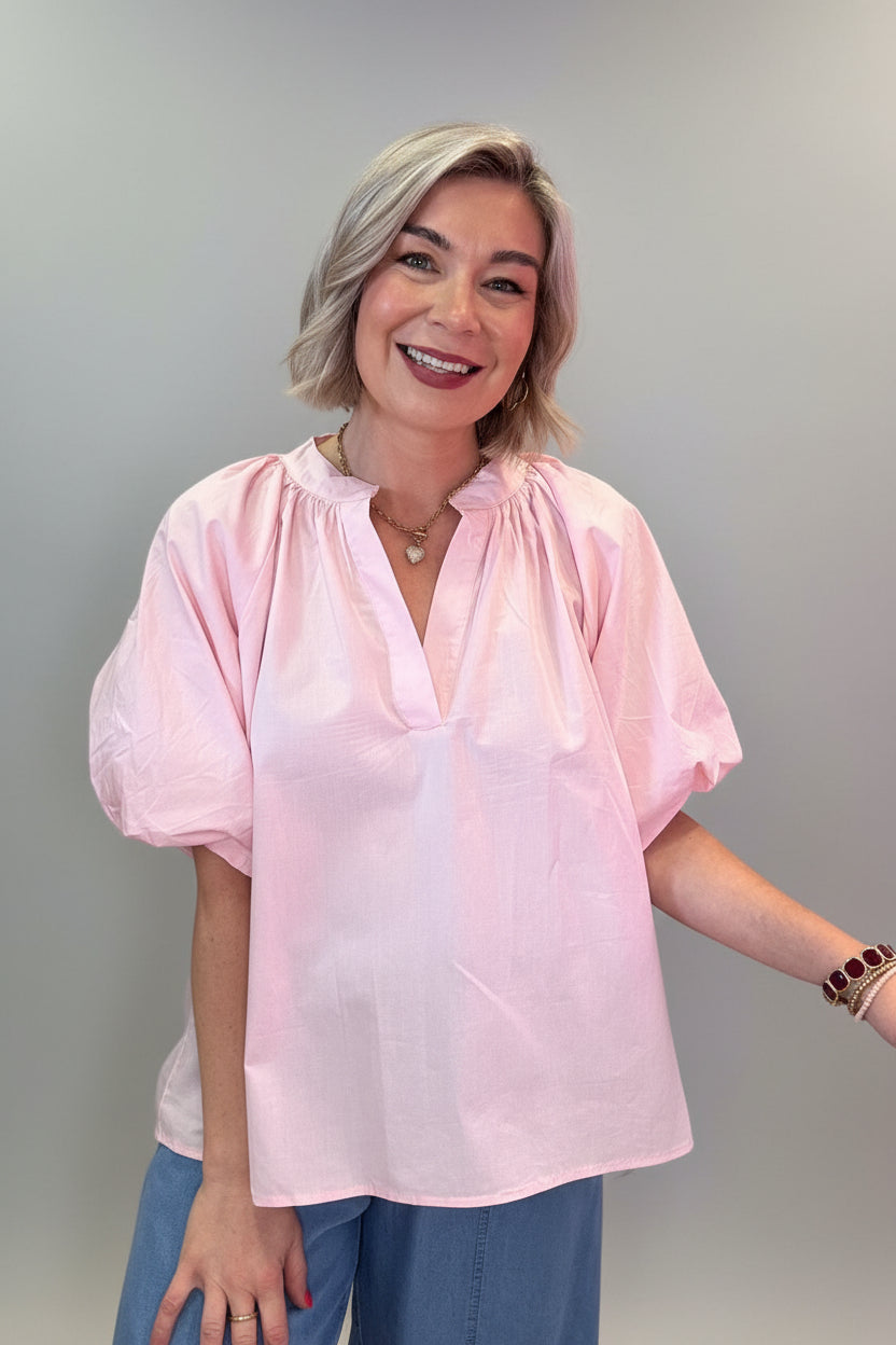 Cotton Puff Sleeve Blouse-7