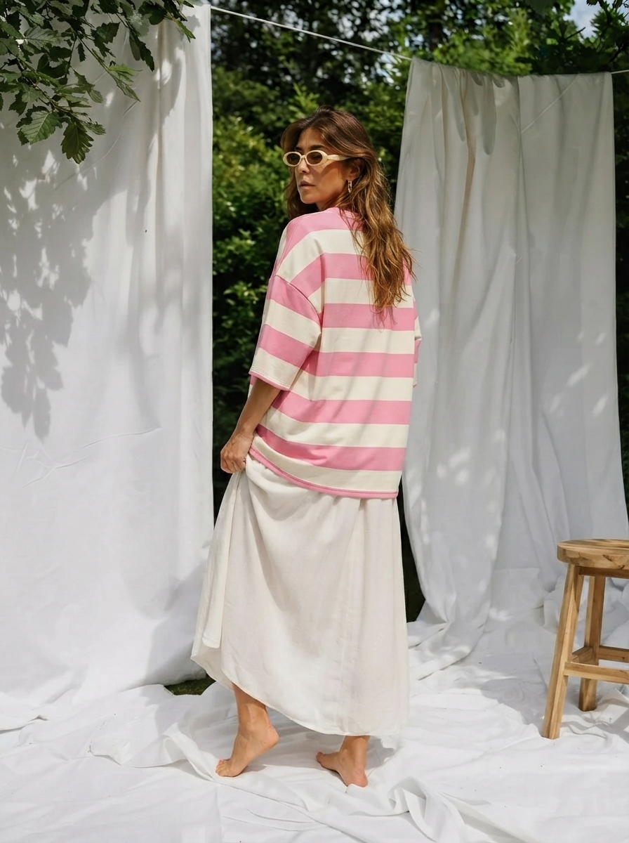 Stripe Oversized Tee-3