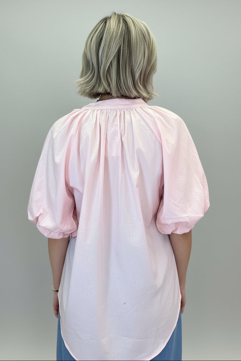 Cotton Puff Sleeve Blouse-8
