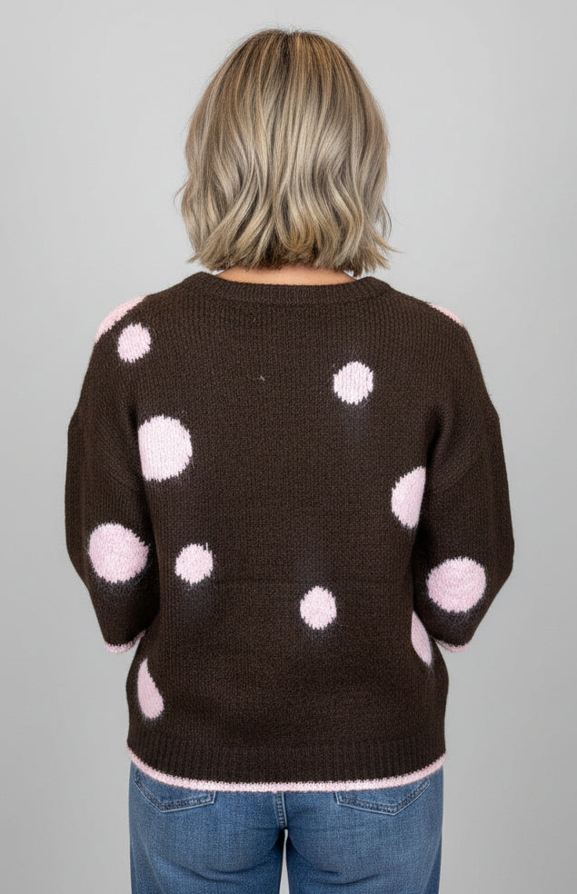 Polka Dot Short Sleeve Knit-4