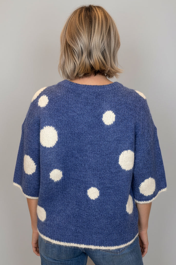 Polka Dot Short Sleeve Knit-8