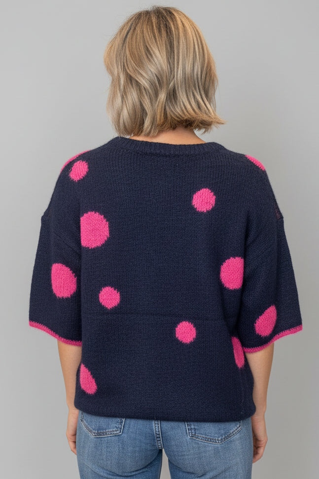 Polka Dot Short Sleeve Knit-6