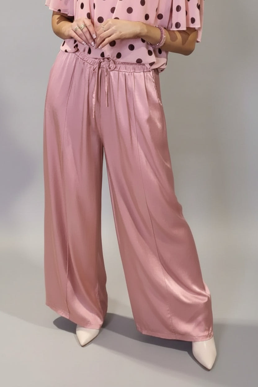 Satin Wide Leg Trousers-22