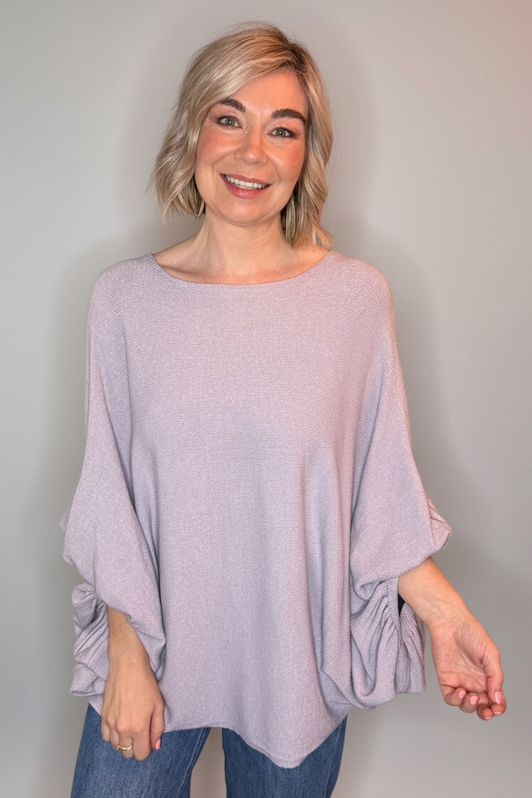 Sadie Ruched Sleeve Knit-5